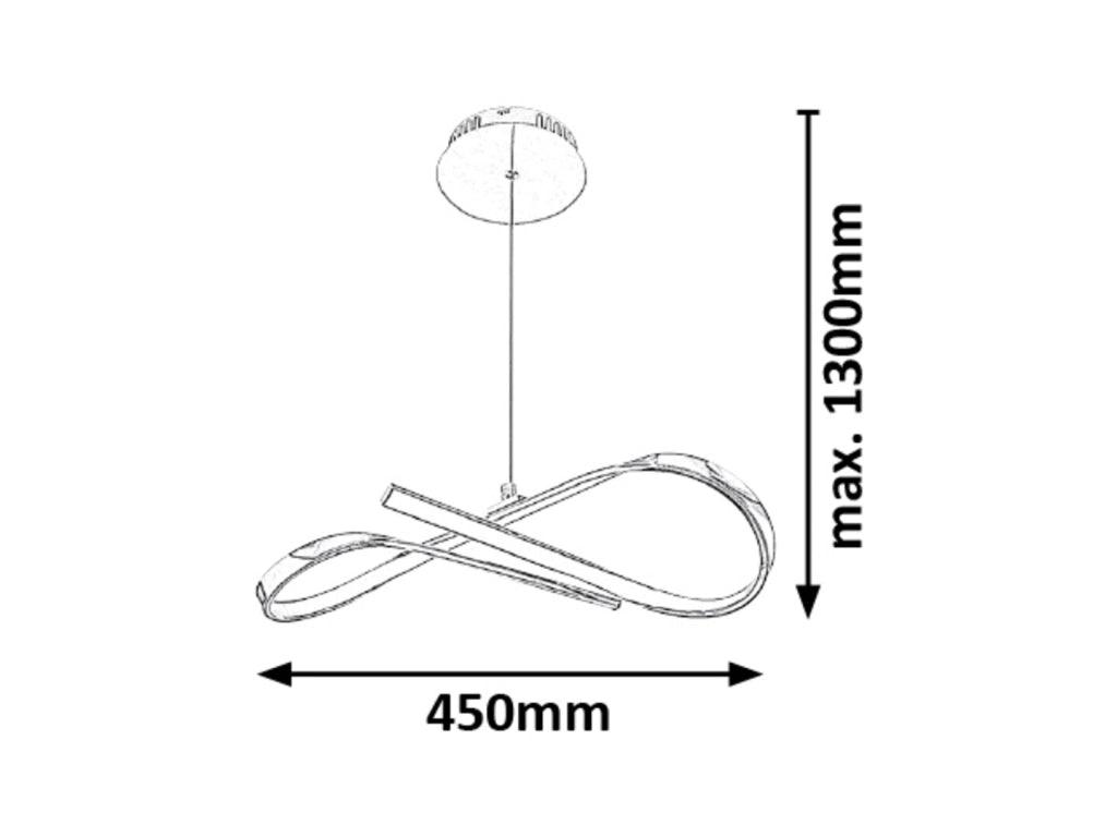 Lampadario LED Aniela 20W cromo luce neutra Rabalux