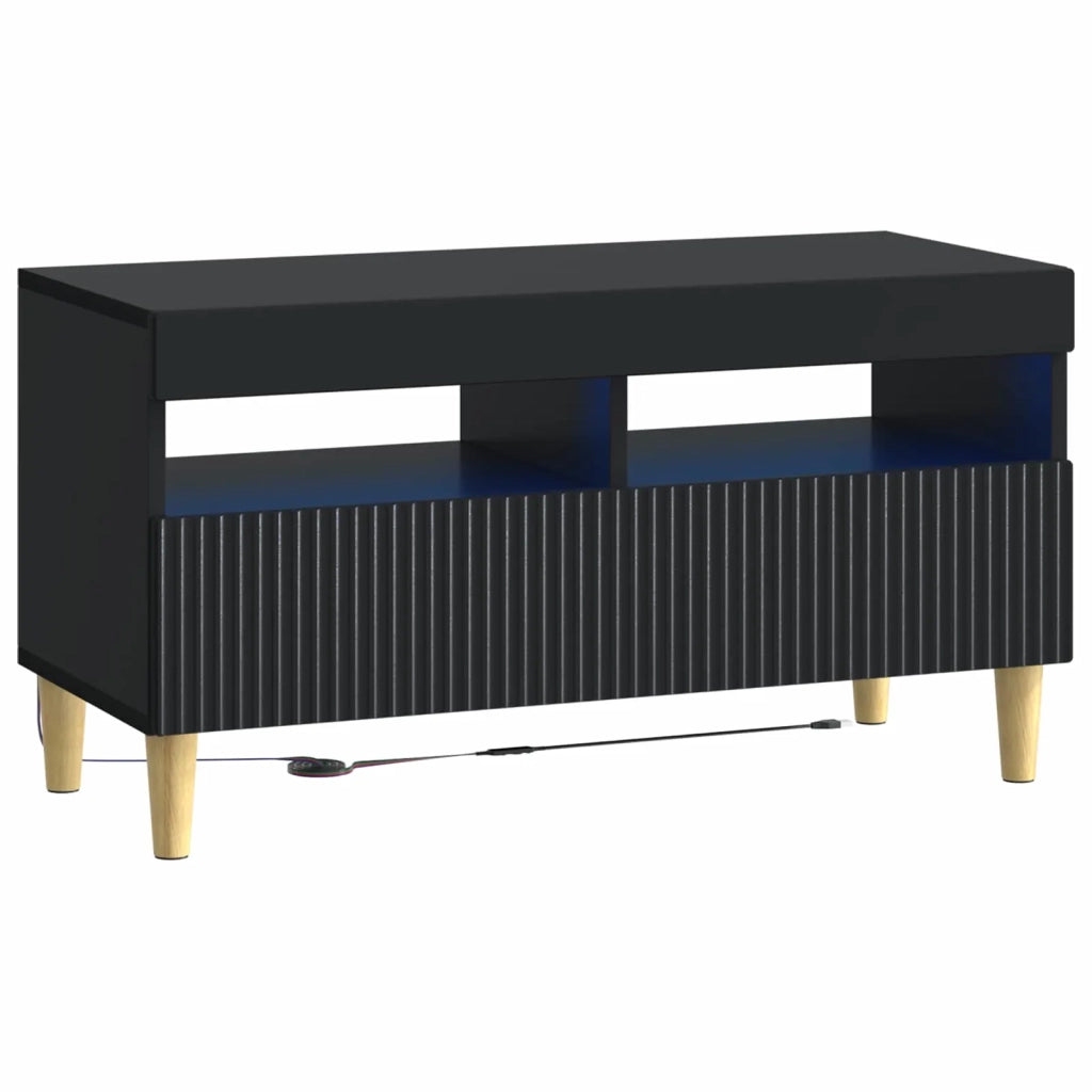 Mobile TV LED a 5 pezzi Nero Legno ingegnerizzato 3416595