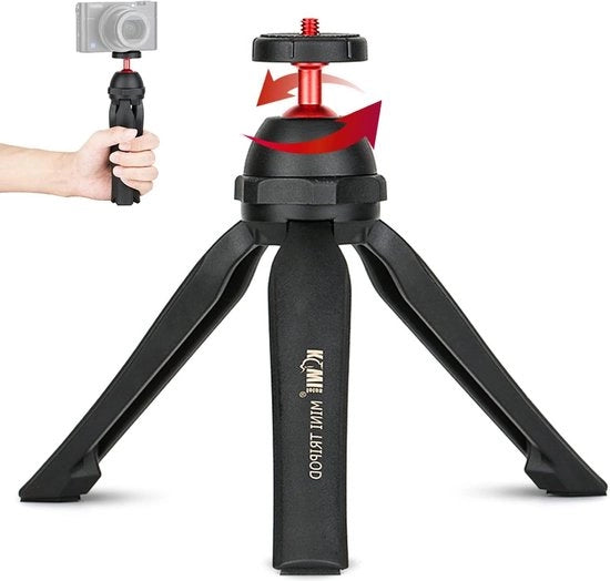 Mini Tripode Portatile con Manico - Compacto Tripode senza Specchio per Camera Selfie