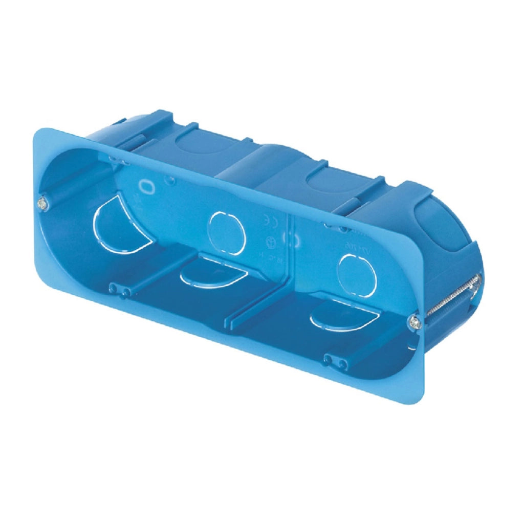 Scatola rettangolare per pareti leggere in cartongesso, 6 posti, ideale per installazioni elettriche interne FG10257