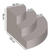 Scala Interna Monza  1,50 X 1,50 H 0,90 M A 3 Gradini, Per Posa Sotto Liner