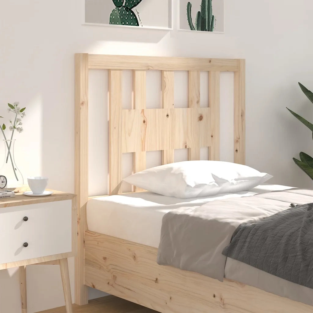 Testiera per Letto-Testata-Testiera Decorativa 96x4x100 cm in Legno Massello di Pino 666623