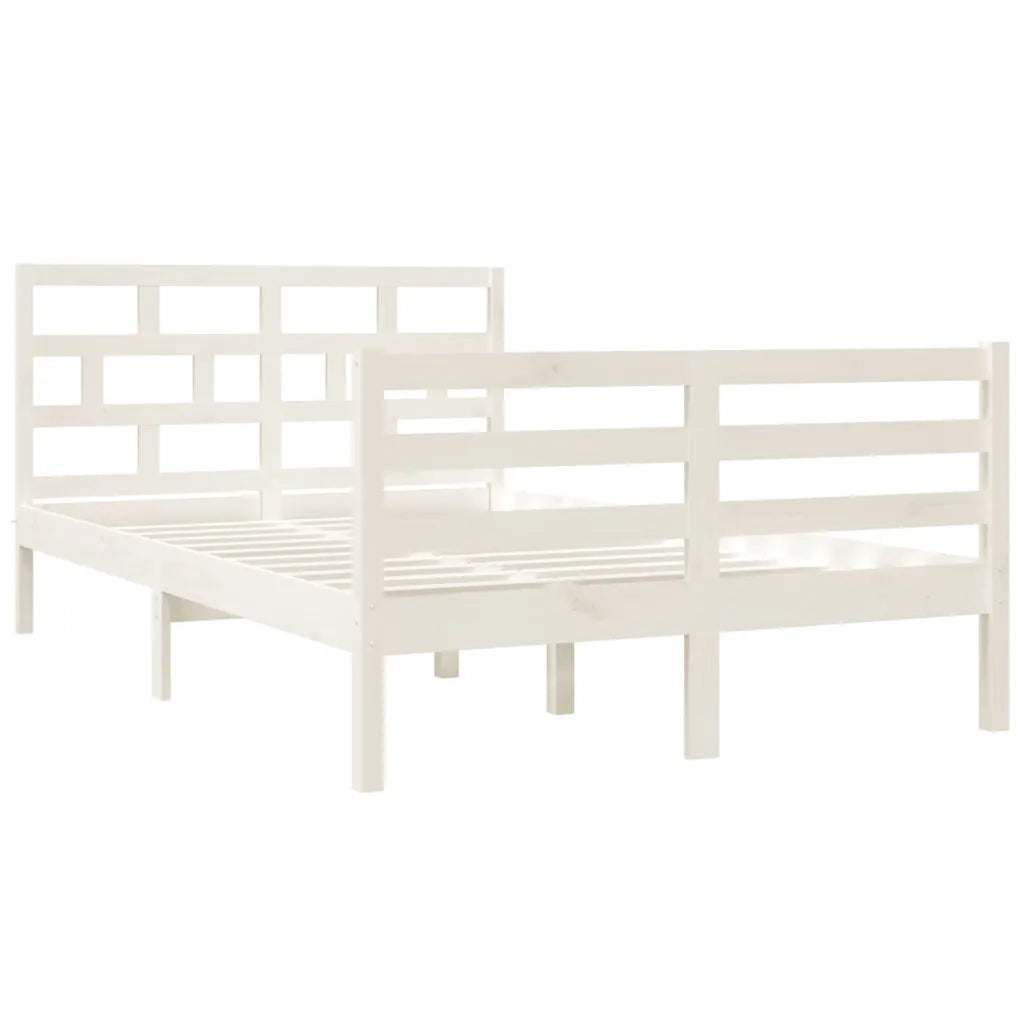 Giroletto-Struttura Letto Bianco 120x190 cm Small Double in Legno Massello 161803