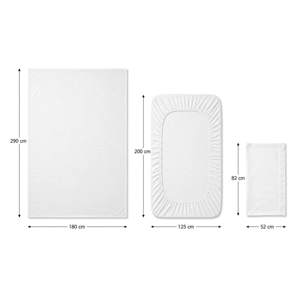 Rotira, set Completo Letto Piazza e Mezza in Cotone, blu Cadetto