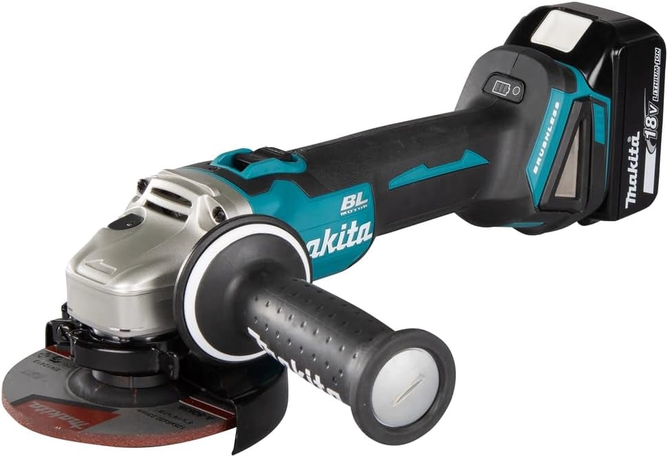Makita DGA504RMJ - Mini-amoladora a bateria 18V 125 mm litio-ion 4.0 Ah 8500 rpm motor BL
