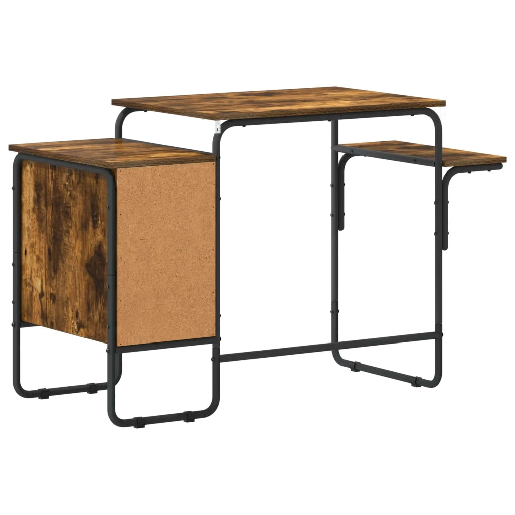 Scrivania con Spazio di Archiviazione Rovere Fumo 8007998