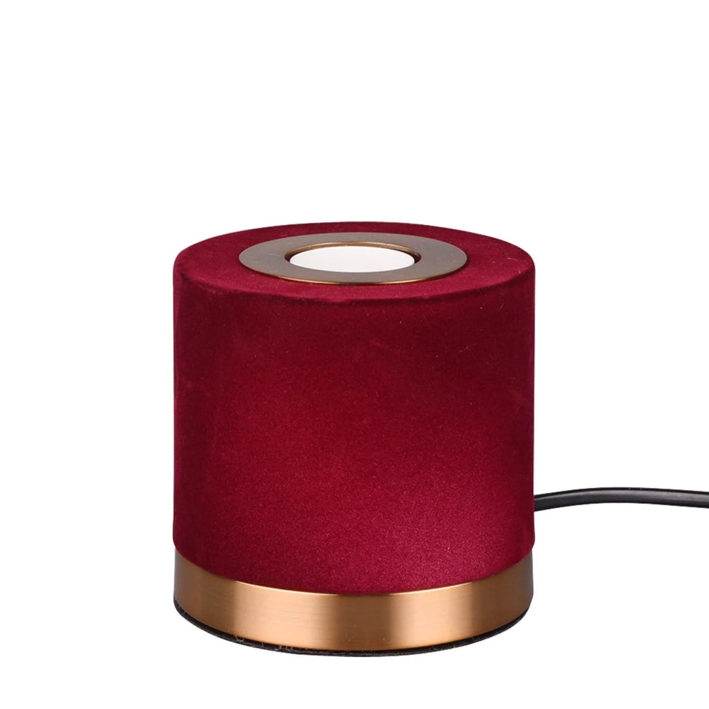 LÚZETE - LAMPADA DA TAVOLO GANNICUS VELLUTO ROSSO E27