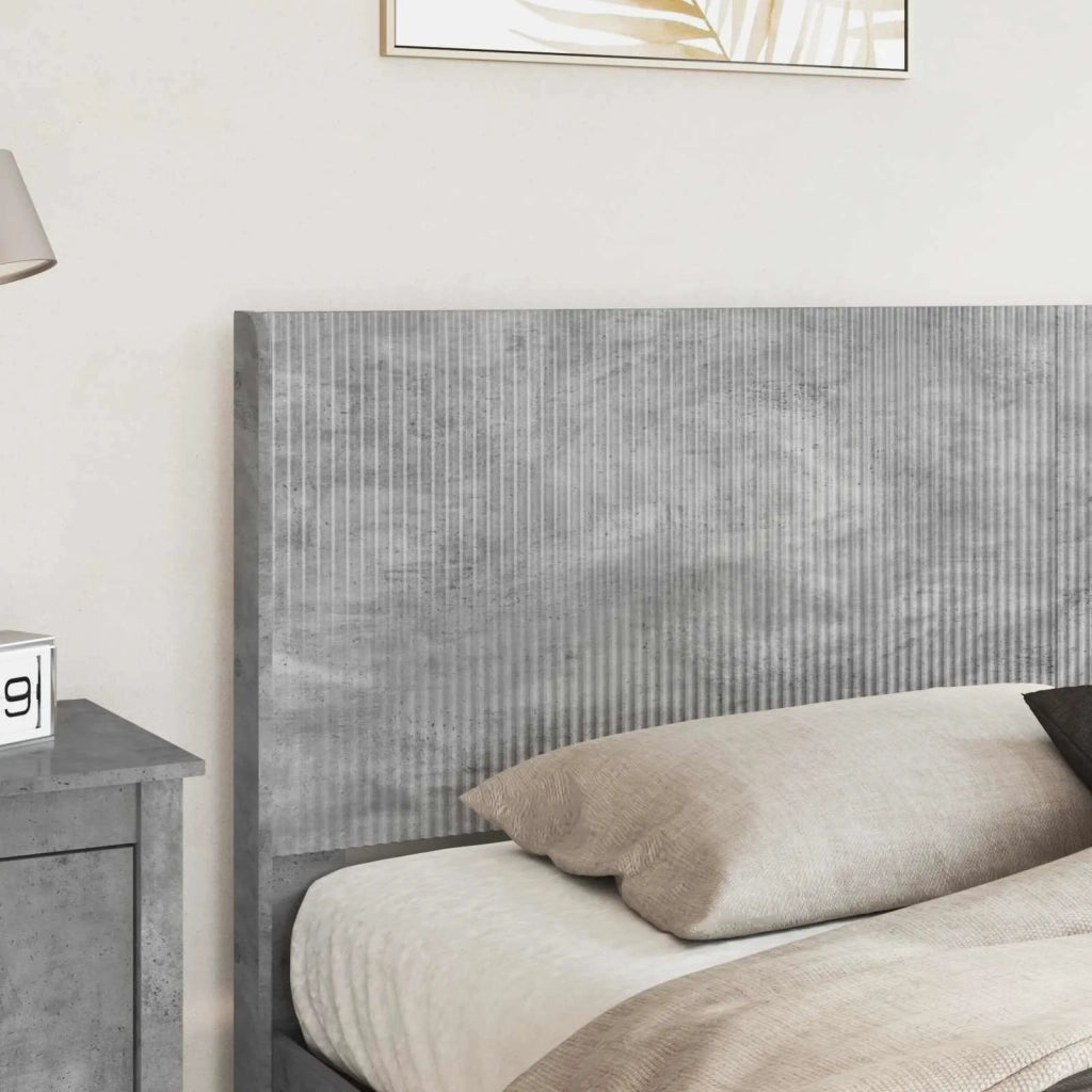 Struttura del letto con stoccaggio e testata Grigio Cemento