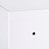 kleankin Armadietto Medicinali a 3 Ripiani con Serratura e 2 Chiavi, in Acciaio, 40x15x53.5 cm, Bianco