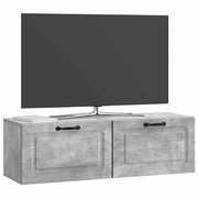 Mobile TV da Muro | Armadietto TV | Mobile Porta TV Grigio Cemento 98 x 31 x 30 cm