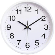 Orologio da Parete Silenzioso 30cm con Quadrante in Cristallo, senza Suono di Goccia, adatto per Soggiorno, Camera dei Bambini, Cucina, Esterno (Frammento in Legno Bianco)