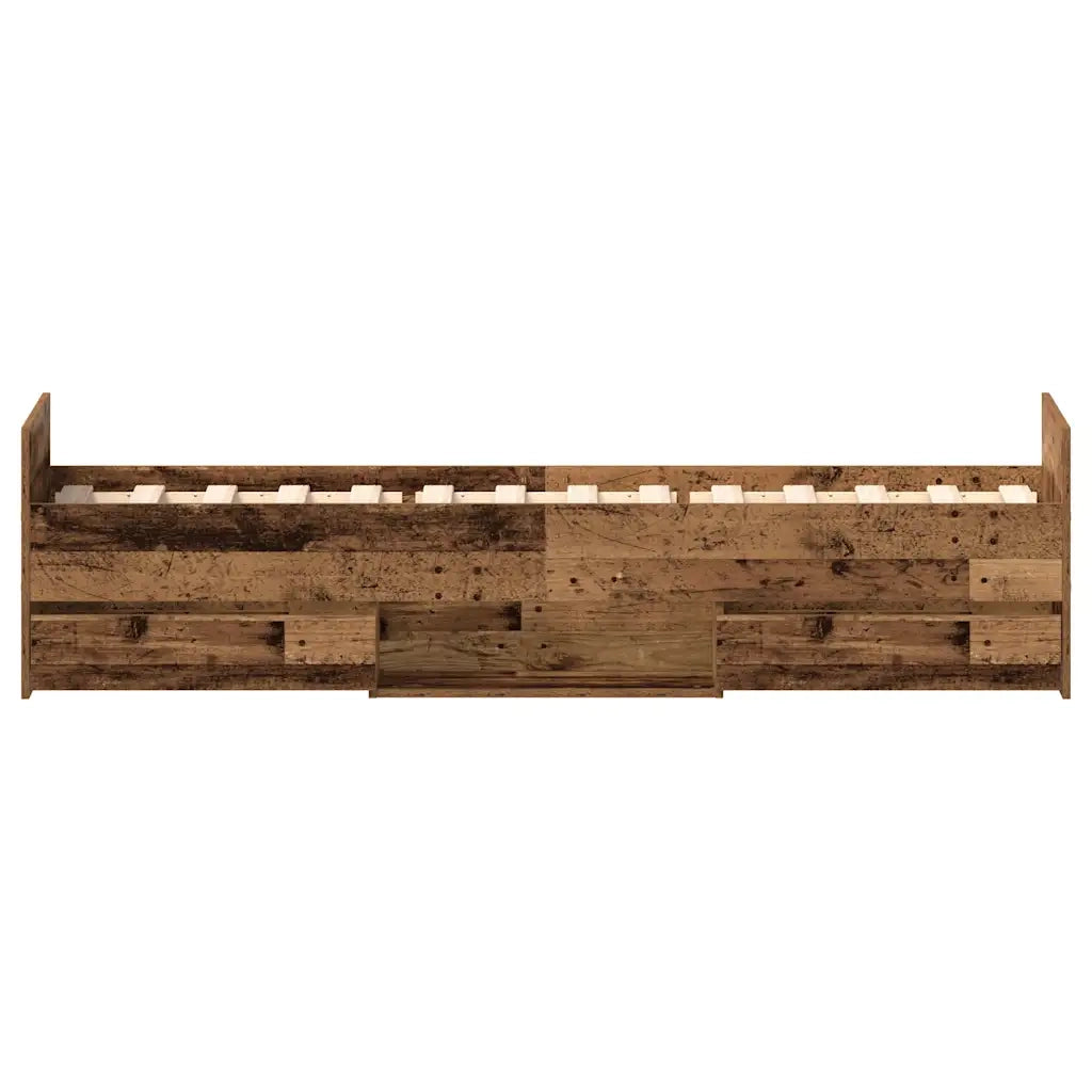 Giroletto senza Materasso Legno Antico 90x190cm in Truciolato 3328808