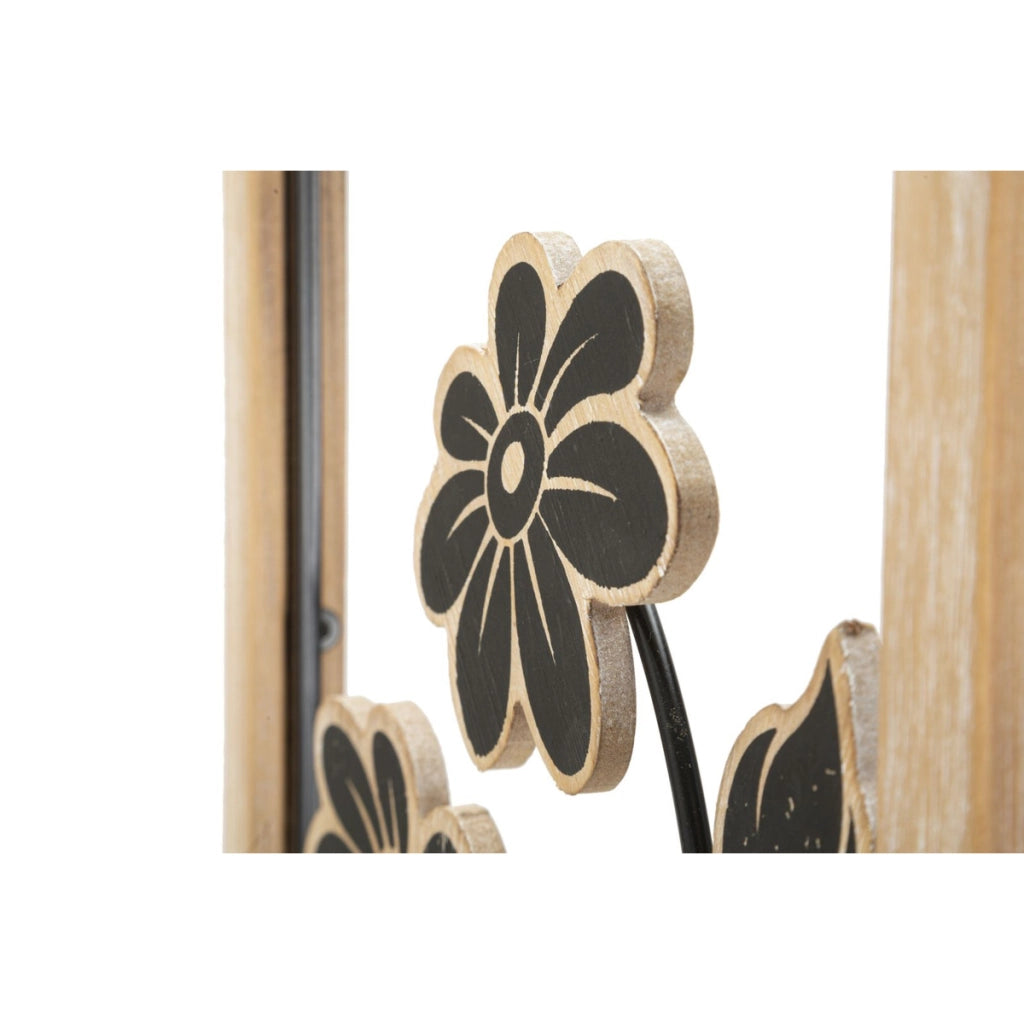 Decorazione in Metallo 3D Fiori 45, Marrone, Metallo, 30x2,5x60 cm