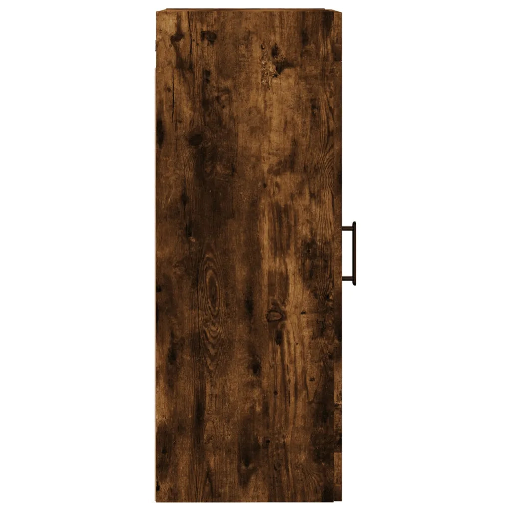 Armadietto a Muro | Mobile a Parete Rovere Fumo 34,5x34x90 cm