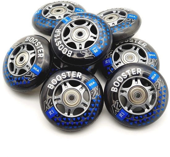 Kit di ruote per skateboard 76 mm/80A - Set da 8 pezzi