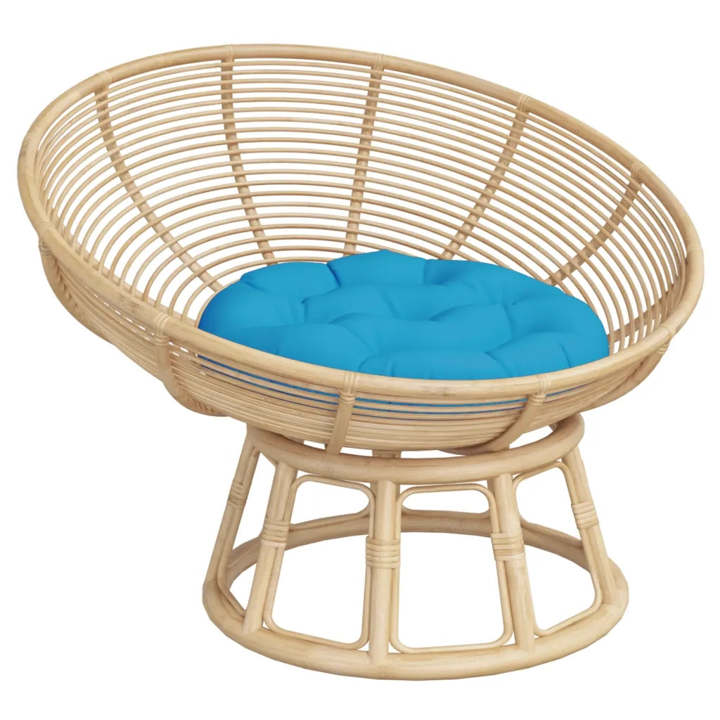 Cuscino Rotondo Blu Chiaro ? 60x11 cm in Tessuto Oxford