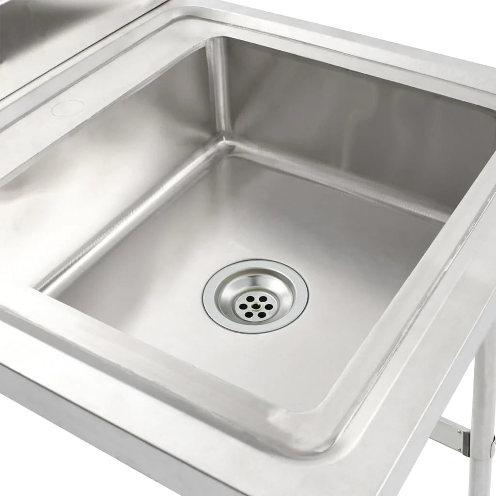 Lavello professionale da cucina vasca singola 60 x 60 cm acciaio inox 02_0002331