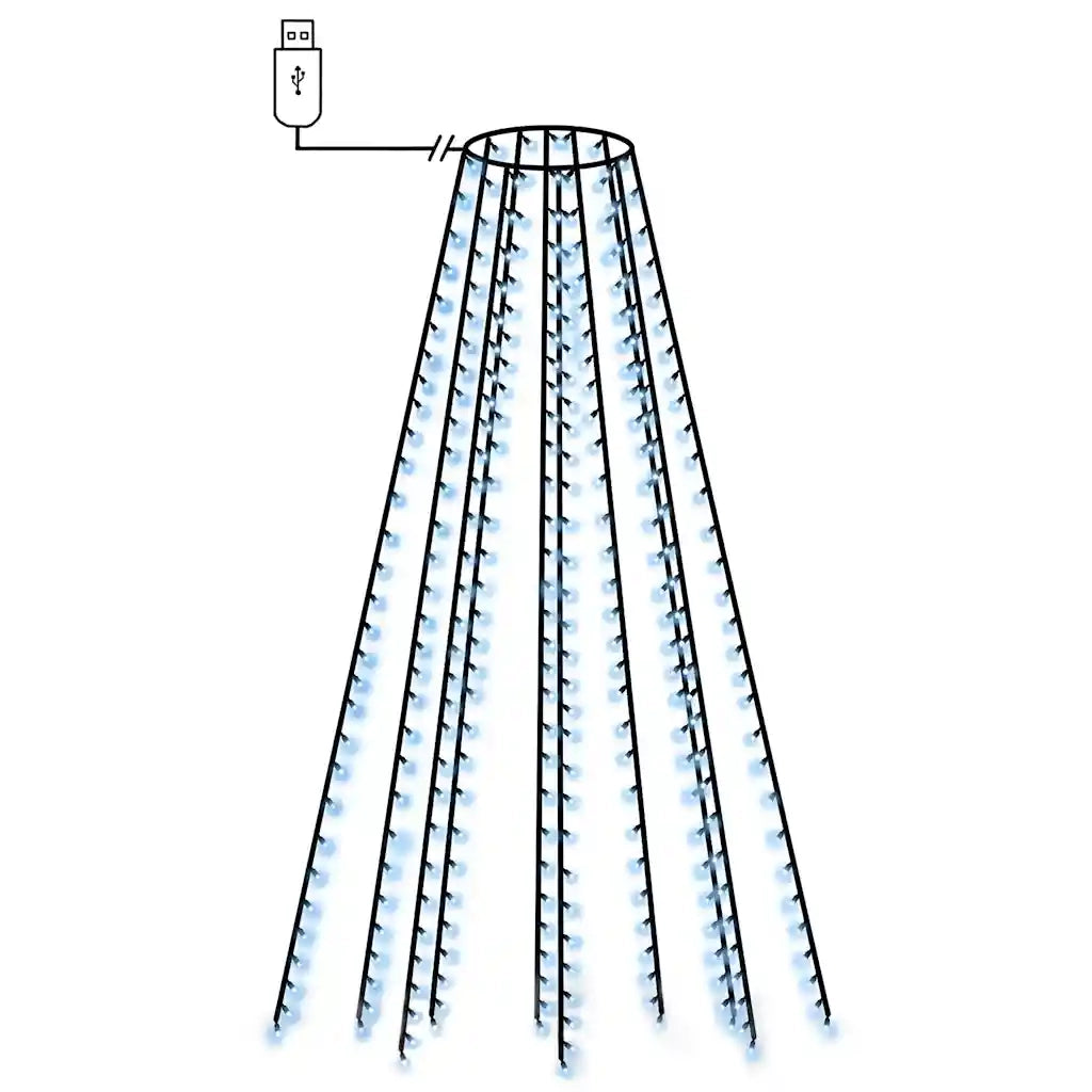 Rete di Luce per Albero di Natale 250 LED Blu 250 cm CFW3325158