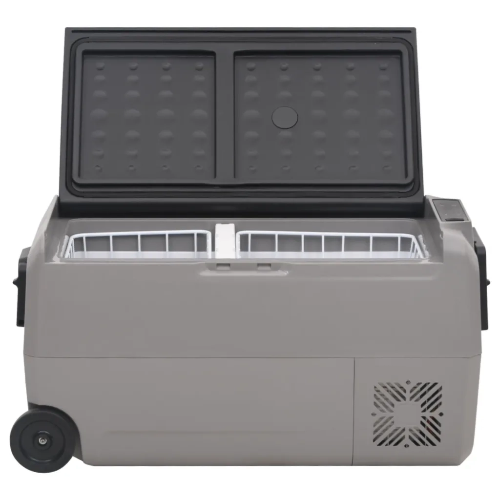 Borsa Frigo con Ruote e Adattatore Nera e Grigia 50 L PP e PE 3154639