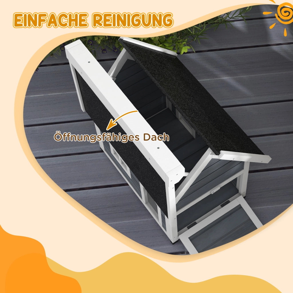 Casetta per Gatti ¨C zephmum ¨C Grigio/Bianco/Nero 77x57.5x68cm