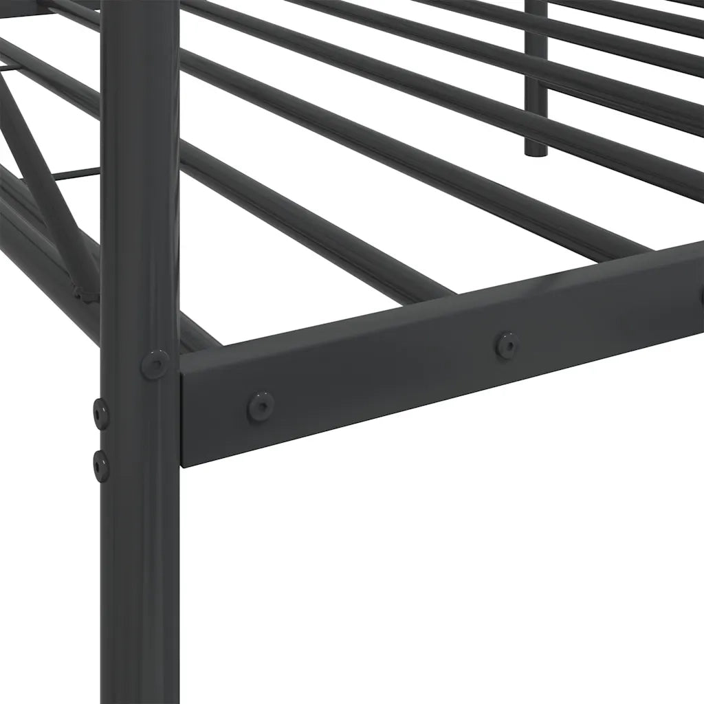 Dormeuse senza Materasso-Divano Letto-Struttura Letto Nero 100x190 cm in Acciaio