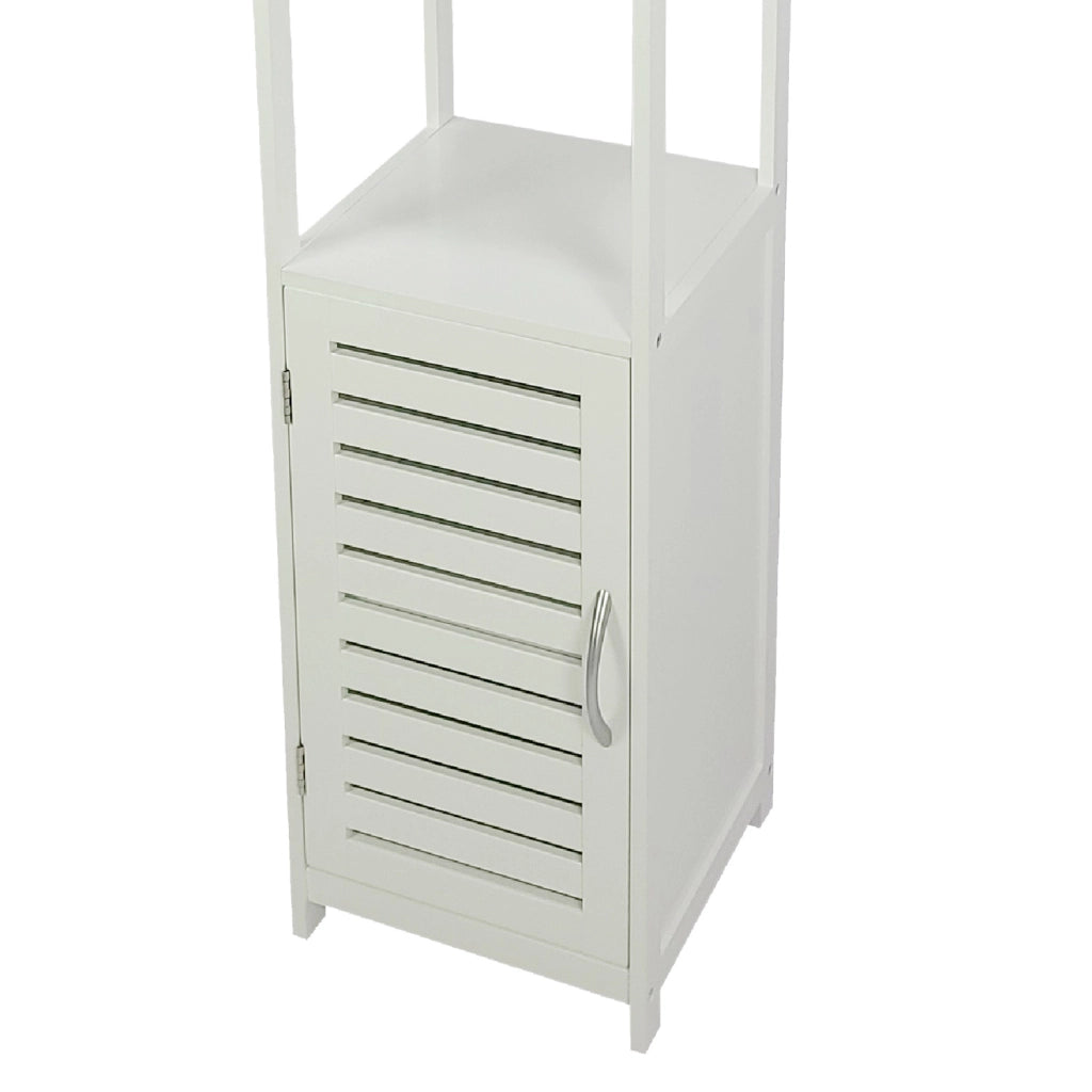 Adelaide - colonna multiuso con 1 anta e 2 ripiani - 30x30x156h cm bianco