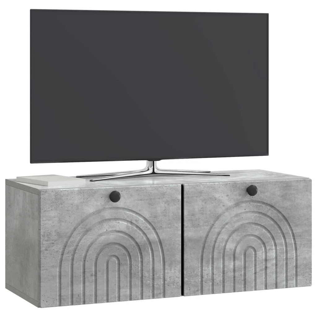Mobile Porta TV da Muro Grigio Cemento 78,5 x 31 x 30 cm