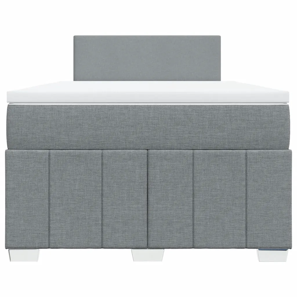 Giroletto a Molle con Materasso Grigio Chiaro 120x200cm Tessuto 3289328