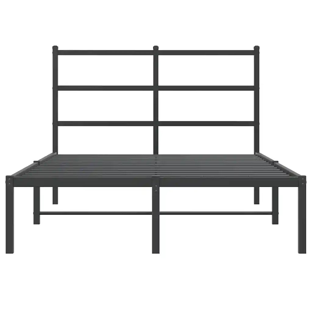 Giroletto con Testiera in Metallo Nero 120x190 cm 355362