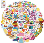 Sticker verjaardini 50 pezzi autoadesivi per decorazione di festa e regalo per libro degli ospiti.
