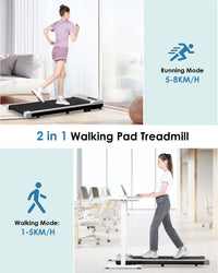 Tapis Roulant per casa e ufficio - RATTANTREE - Display a LED - 8km/h - Capacity 120 kg - Argenteo