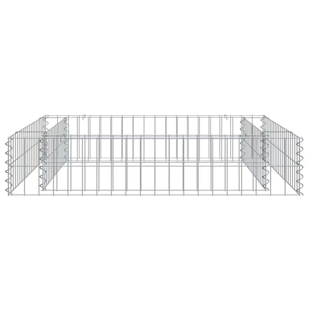Gabbione Letto Rialzato in Acciaio Zincato 100x100x20 cm 151311