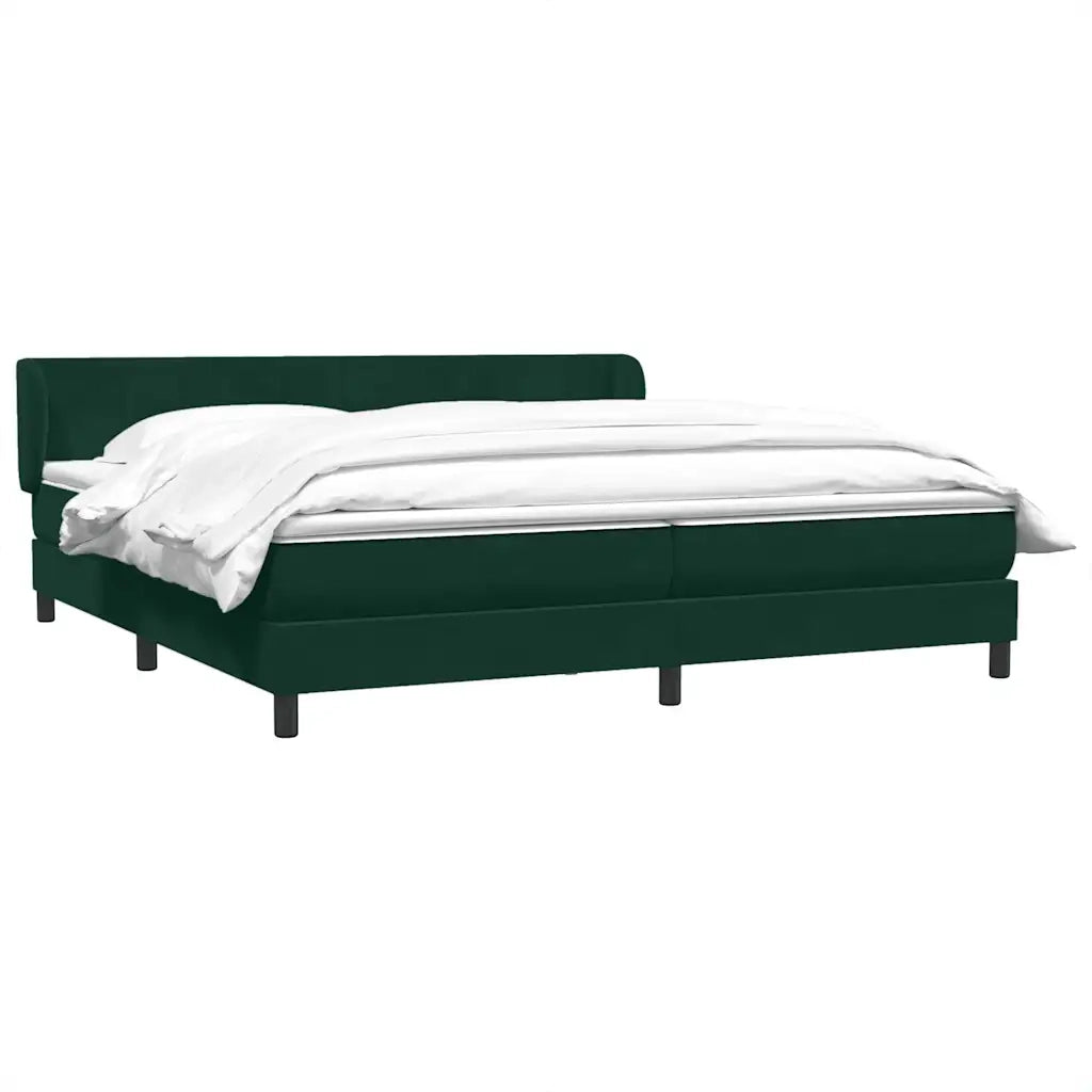 Giroletto a Molle con Materassi Verde Scuro 180x220 cm Velluto 3317412