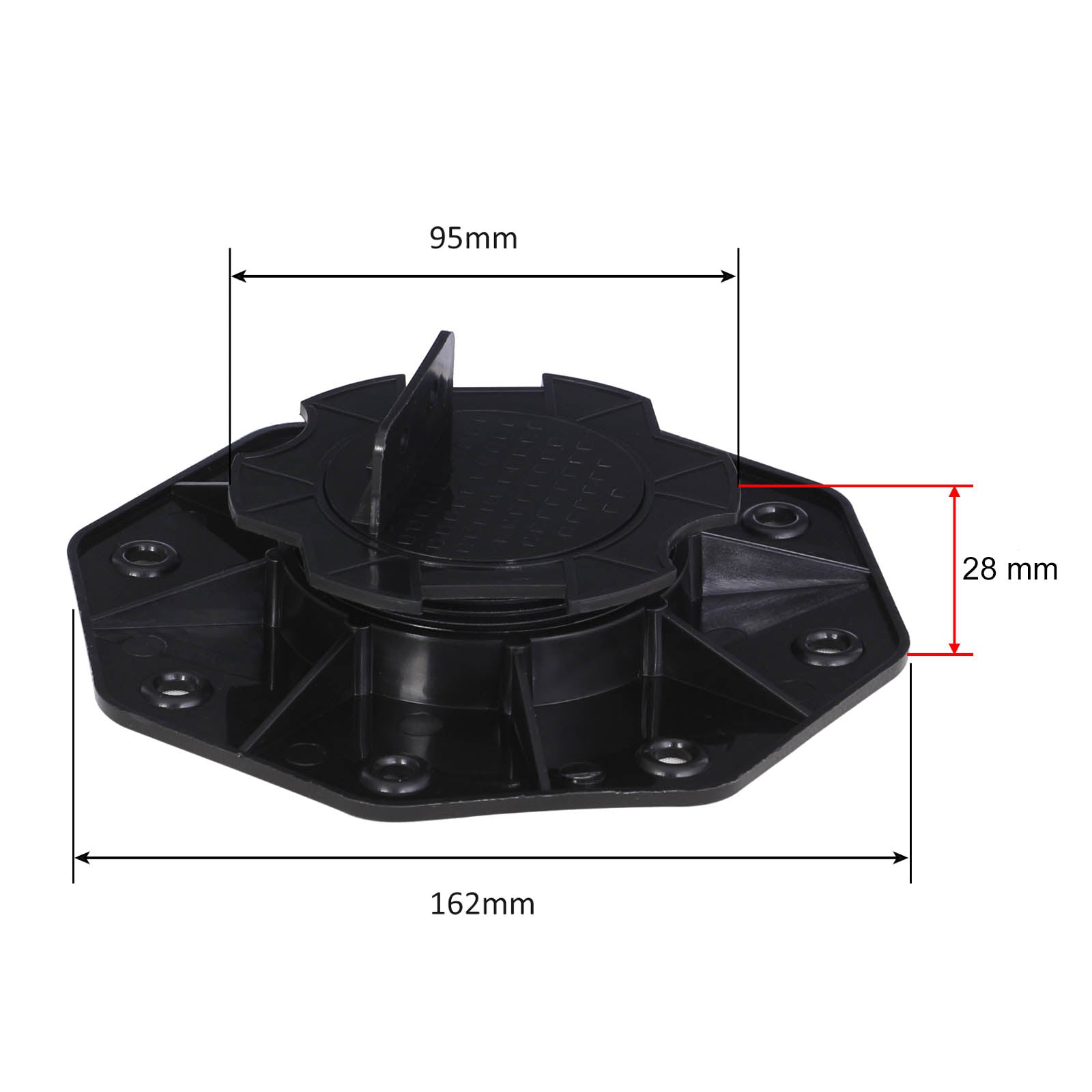 Set 50 supporti per pavimenti galleggianti, Altezza regolabile 18-25mm Max 2700 kg, Piedini per Decking