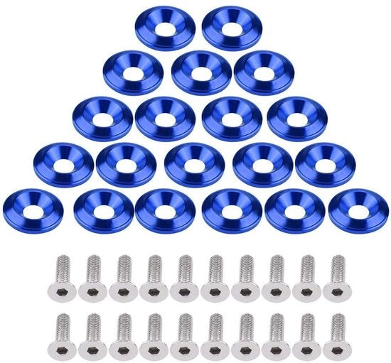 Kit di Protezione per Paraurti - 20 Pezzi - Blu - Universale - Costruzione in Alluminio