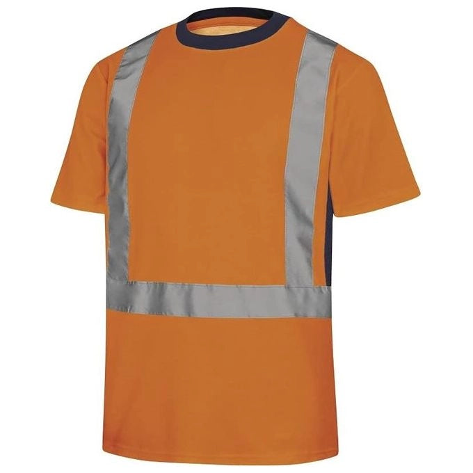 Delta Plus 5425432 NOVA T-shirt Alta Visibilita' Maniche Corte 55% Cotone 45% Poliestere 150 g-m² Classe 2 EN ISO 20471 colore Arancio Fluo