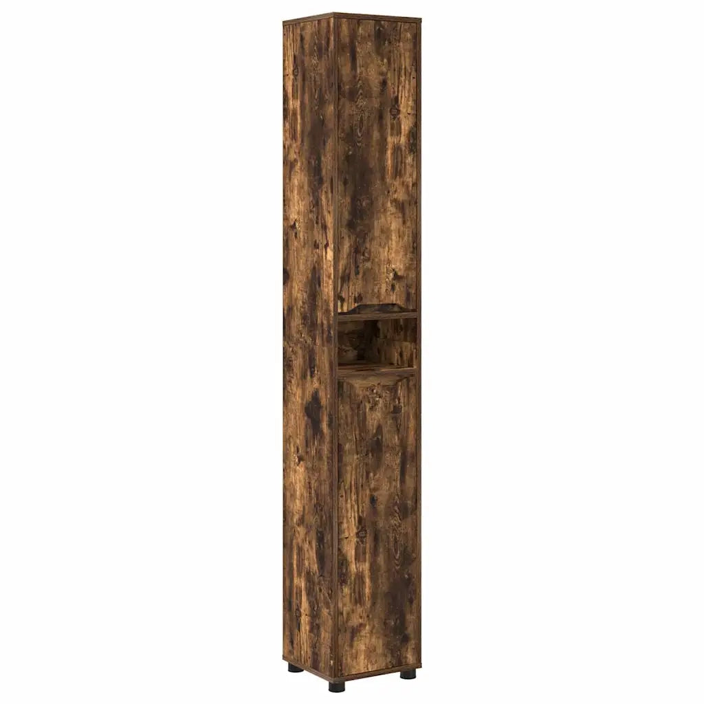 Mobile da Bagno con lo scaffale Rovere fumé 30,5 x 30 x 195 cm