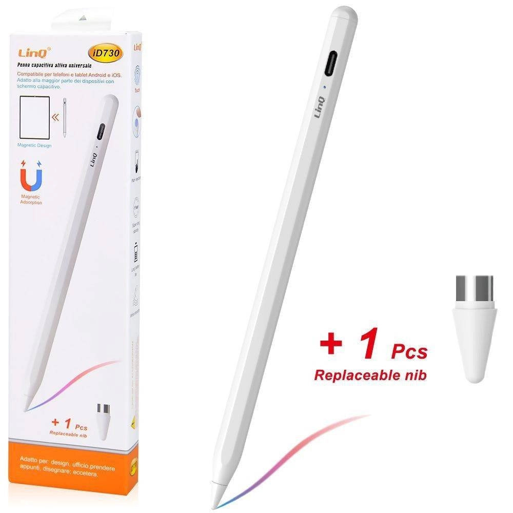 Trade Shop - Penna Capacitiva Attiva Universale Design Magnetico Per Tablet Smartphone Id730 -