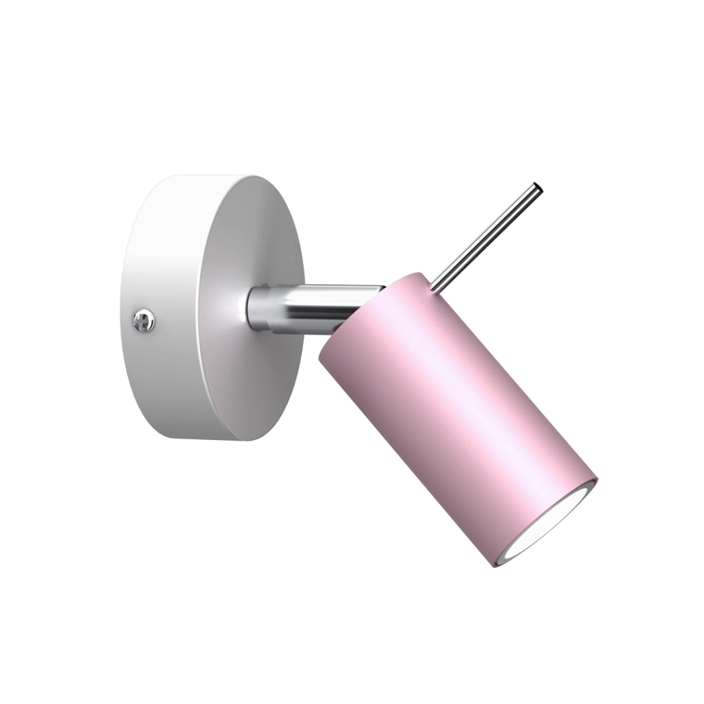 Applique Milagro PRESTON 1xGU10 40W bianco rosa cromo