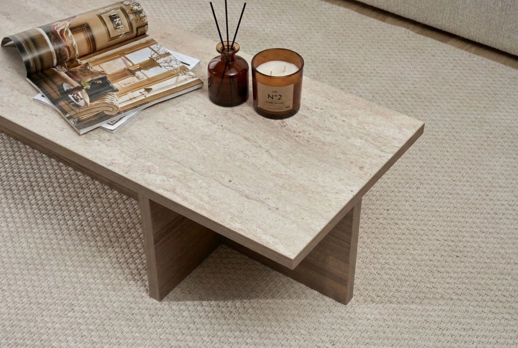Tavolino in legno "Harbor" - 120 x 45 x 30 cm - Travertino