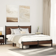 Giroletto senza Materasso in Metallo Rovere Marrone 140x200 cm
