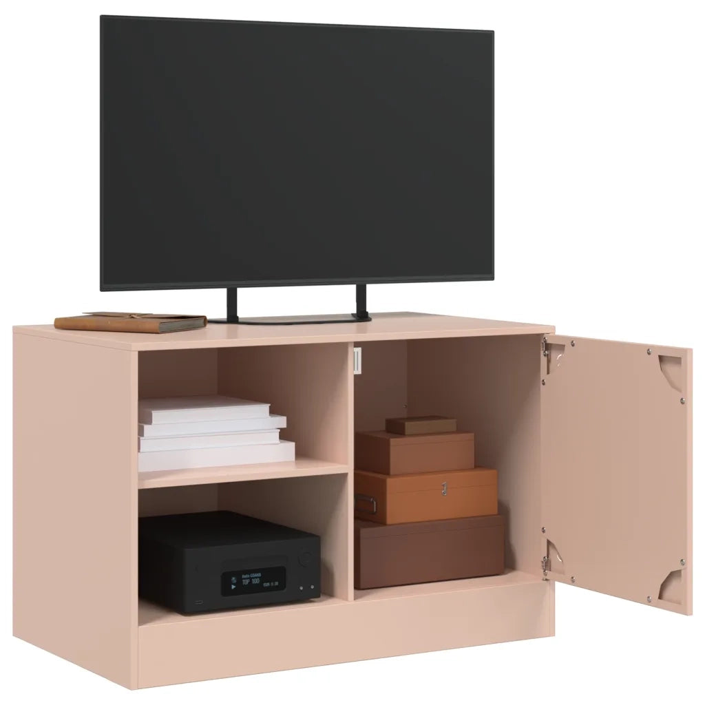 Mobile TV-Credenza per TV-Console TV Rosso 67x39x44 cm in Acciaio 881664