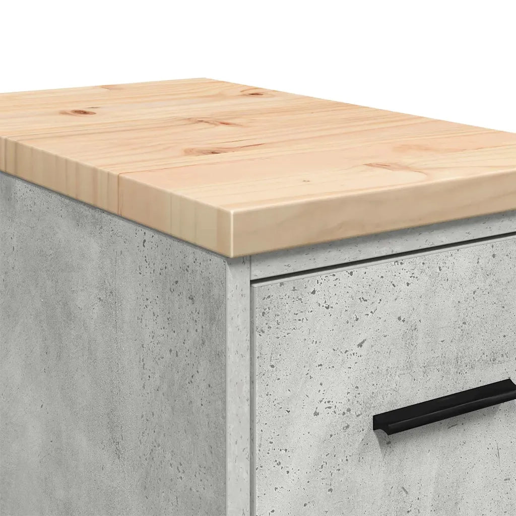 Armadio da garage grigio cemento 30 x 51 x 85 cm robusto e resistente legno di pino 02_0051380