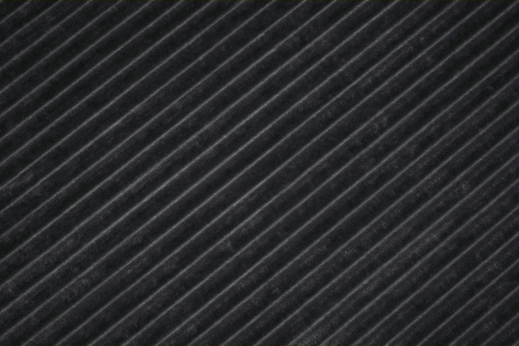Divano in velluto a coste con tasche laterali e cuscini morbidi, design retrò, struttura stabile, nero