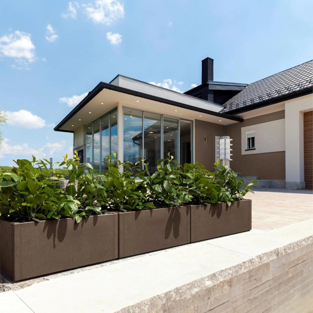 ® Fioriera da Esterno Ethica in Plastica 80L 80x36x35cm Base Drenante Fioriere da Giardino Vaso Grade per Fiori Vasi per Piante Rettangolari