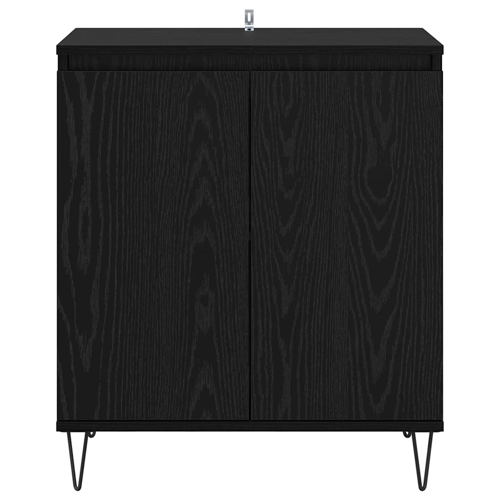Credenza-Buffet-Armadio da cucina Rovere Nero 60 x 35 x 70 cm Legno multistrato 736438