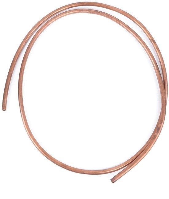 Tubo di rame morbido C1100 - 10 mm x 2M - tubo universale per raffreddamento - alta temperatura e resistente all'ossidazione.