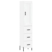 Buffet credenza cassettiera mobiletto mobile contenitore organizer cucina soggiorno salotto alto 34,5 x 34 x 180 cm legno ingegnerizzato bianco 02_0032300