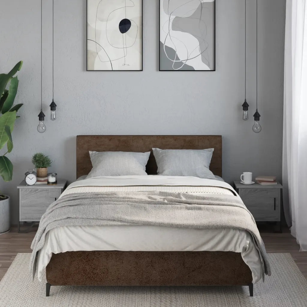 vidaXL Comodini 2pz Grigio Sonoma 40x30x40 cm in Truciolato