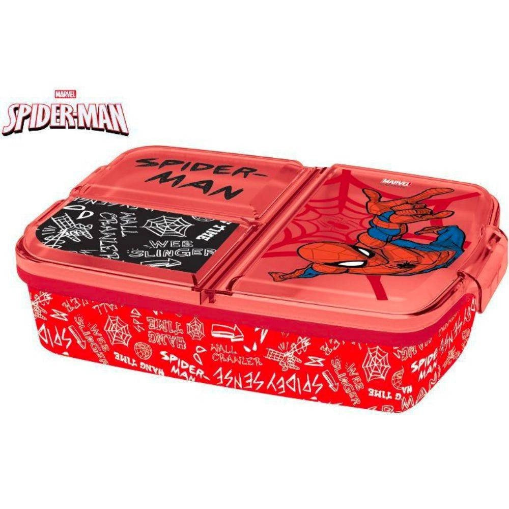 Trade Shop - Porta Pranzo Merenda Bambino Lunch Box Scatola Per Scuola Asilo Tema Spiderman -